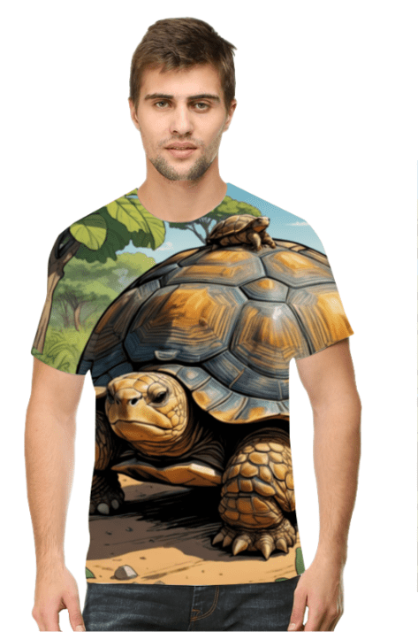 Ploughshare Tortoise AOP Men's T-Shirt ā Rare Beauty, Timeless Style - versevogue