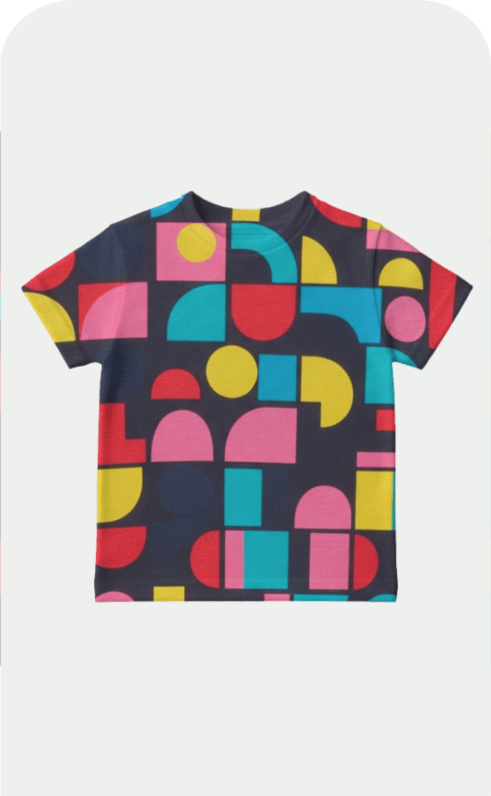 🎨 Color Burst Geometric Tee for Girls - versevogue